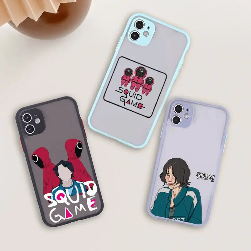 Squid Game 456 Round Six Phone Case For iPhone 12 11 Mini Pro XR XS Max 7 8 Plus X Matte transparent blue Back Cover
Squid Game 456 Round Six Phone Case For iPhone 12 11 Mini Pro XR XS Max 7 8 Plus X Matte transparent blue Back Cover