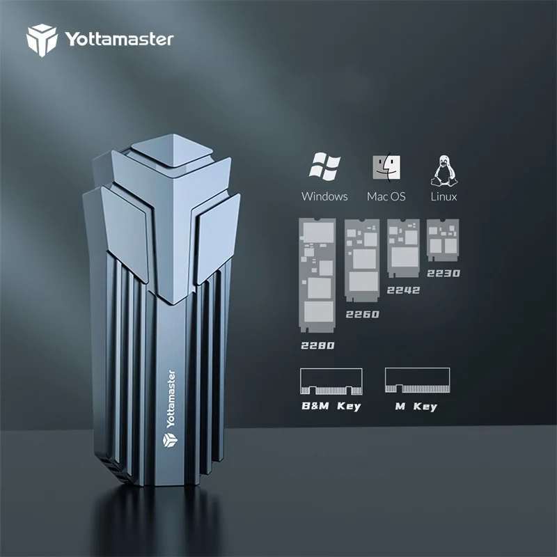 Yottamaster MS4 M.2 NVMe SSD Enclosure with Cooling Fan Aluminum Gaming 4 TB USB3.2 GEN2X2 20Gbps External M.2 NVMe Adapter
Yottamaster MS4 M.2 NVMe SSD Enclosure with Cooling Fan Aluminum Gaming 4 TB USB3.2 GEN2X2 20Gbps External M.2 NVMe Adapter