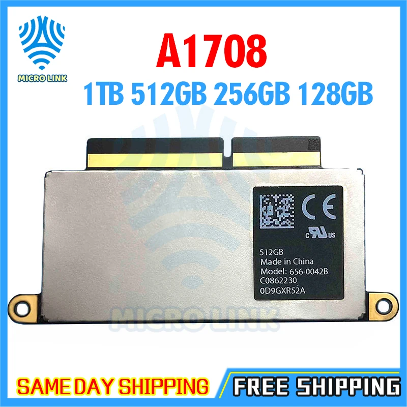 A1708 ноутбук SSD 128 ГБ 256 512 ТБ для Macbook Pro Retina 13 3 "2016 2017 год 1708 твердотельный диск PCI E