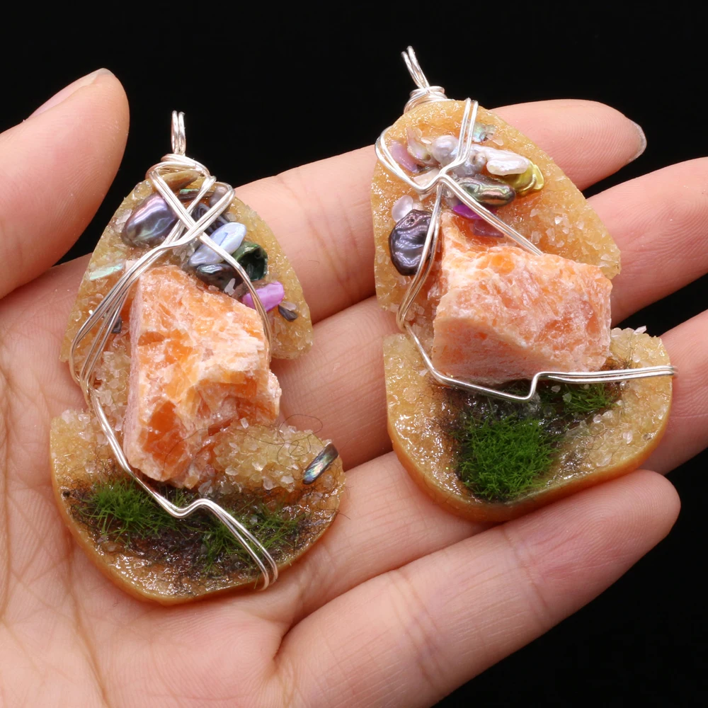 Natural Semi-precious Stone Pearl Pendant Resin Silver Wire for DIY Jewelry Making Necklace Earring Bracelet Handmade
Natural Semi-precious Stone Pearl Pendant Resin Silver Wire for DIY Jewelry Making Necklace Earring Bracelet Handmade