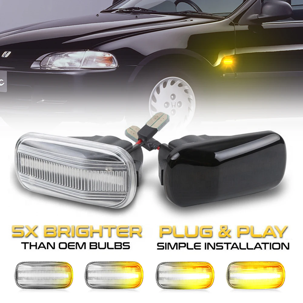 LED Dynamic Side Marker Turn Signal Light For Acura Integra RSX Honda Amaze CR-V Brio Mobilio Stream WR-V Repeater Signal Lamps
LED Dynamic Side Marker Turn Signal Light For Acura Integra RSX Honda Amaze CR-V Brio Mobilio Stream WR-V Repeater Signal Lamps