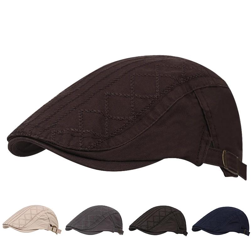 New Style Striped Beret Retro Newsboy Hat All-match Casual Hat Flat Top Men's Hat Winter Autumn Hat
New Style Striped Beret Retro Newsboy Hat All-match Casual Hat Flat Top Men's Hat Winter Autumn Hat