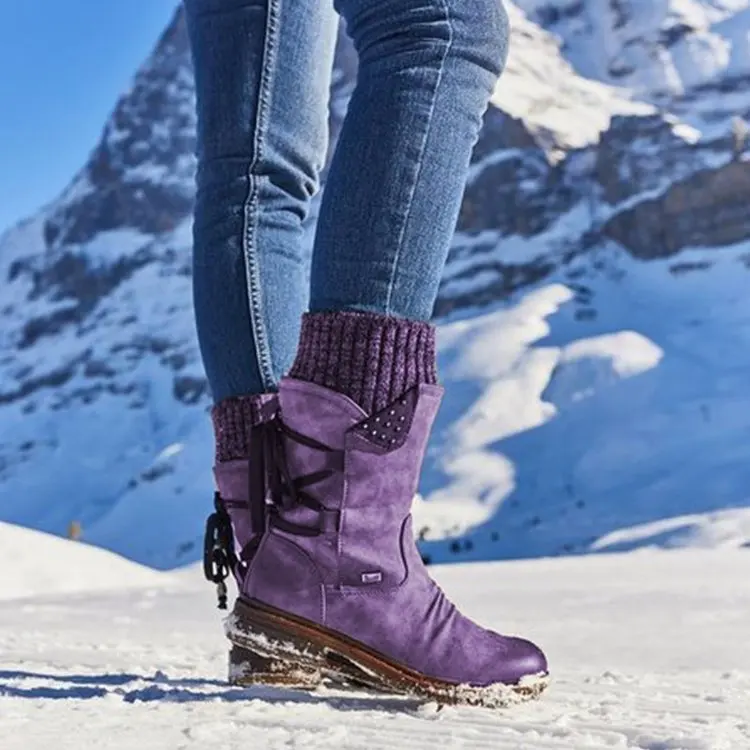 2020 Hot New Autumn Early Winter Women's Shoes Flat Heel Boots Fashion Knit Patchwork Women's Boots Lace-up
2020 Hot New Autumn Early Winter Women's Shoes Flat Heel Boots Fashion Knit Patchwork Women's Boots Lace-up