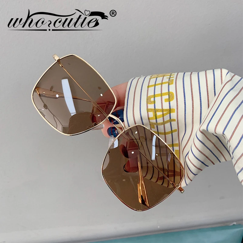Женские квадратные солнцезащитные очки WHO CUTIE брендовые дизайнерские винтажные