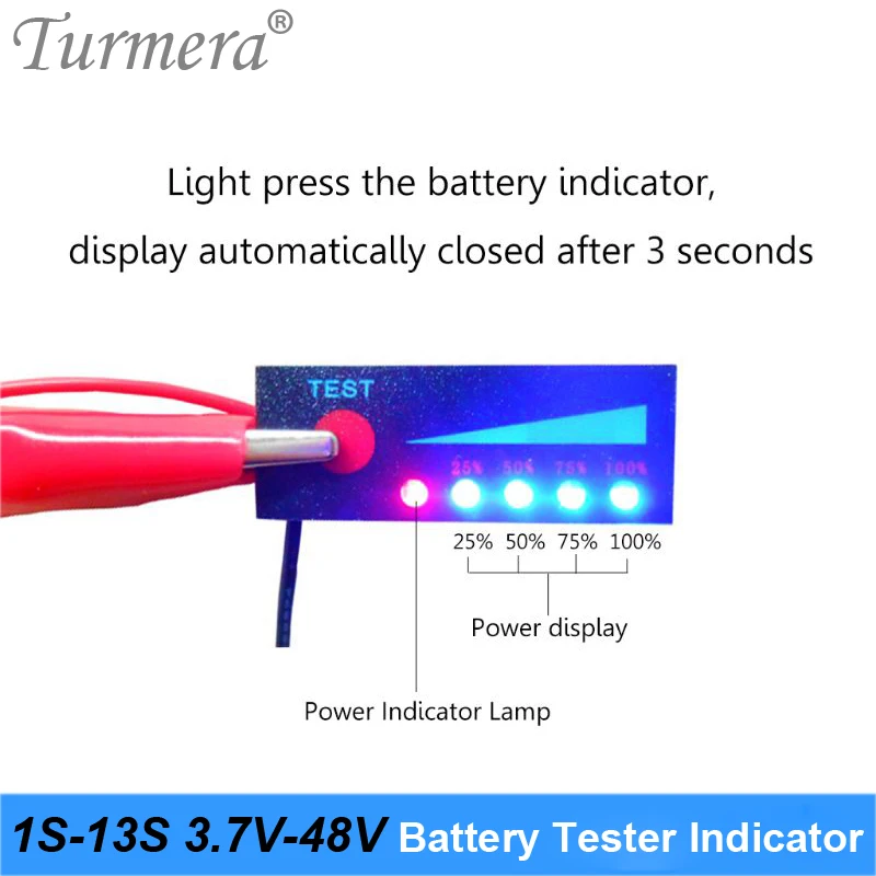 Батарея тестер Ёмкость индикатор 4 2 V 8 12V 16 18V 24V алюминиевая крышка 25В е-байка 36В 48В