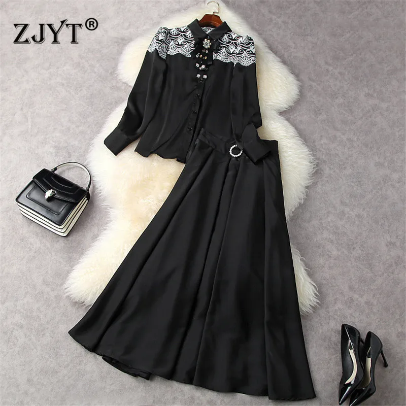2021 Spring Runway Set Women Fashion Designers Hollow Out Embroidery Blouse and Long Skirt Suit Party Twinset
2021 Spring Runway Set Women Fashion Designers Hollow Out Embroidery Blouse and Long Skirt Suit Party Twinset