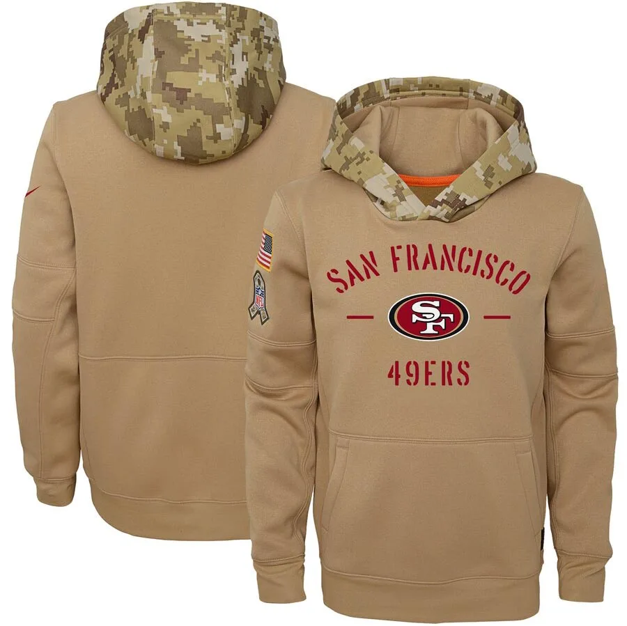 San Francisco Youth Salute to Service Khaki Therma Pullover Hoodie
San Francisco Youth Salute to Service Khaki Therma Pullover Hoodie