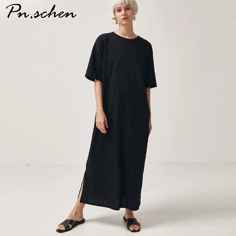 black maxi woman summer long boho dress plus size 7xl 6xl 5xl 4xl 3xl casual loose cotton slit harajuku Oversized t shirt dress
black maxi woman summer long boho dress plus size 7xl 6xl 5xl 4xl 3xl casual loose cotton slit harajuku Oversized t shirt dress