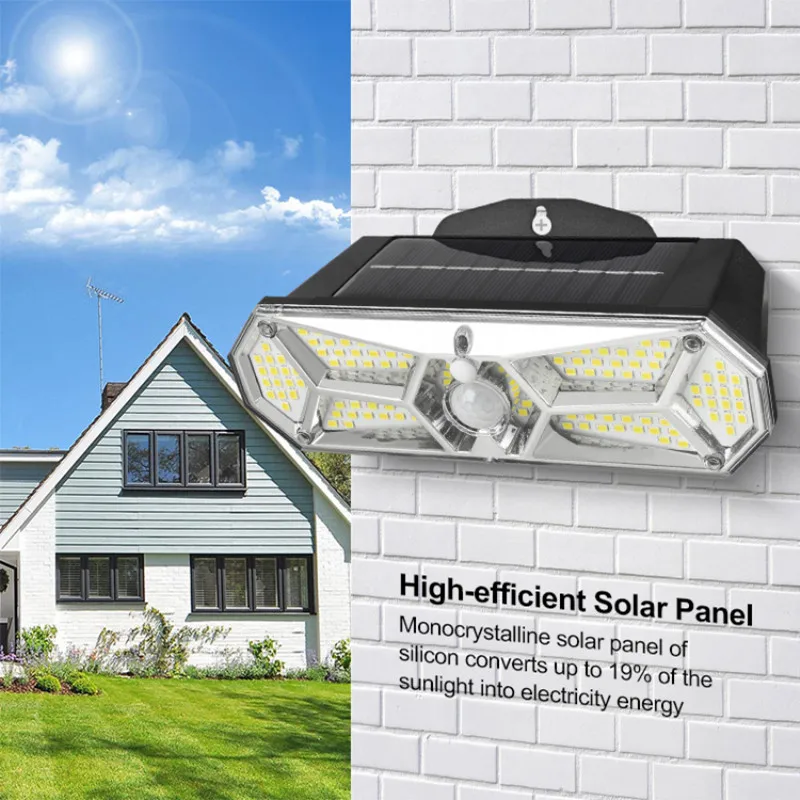 158/168 LED Solar Light Outdoor Human Sensor Wall Lamp Waterproof Induction Wall Light For Home Garden Courtyard Street Lighting
158/168 LED Solar Light Outdoor Human Sensor Wall Lamp Waterproof Induction Wall Light For Home Garden Courtyard Street Lighting