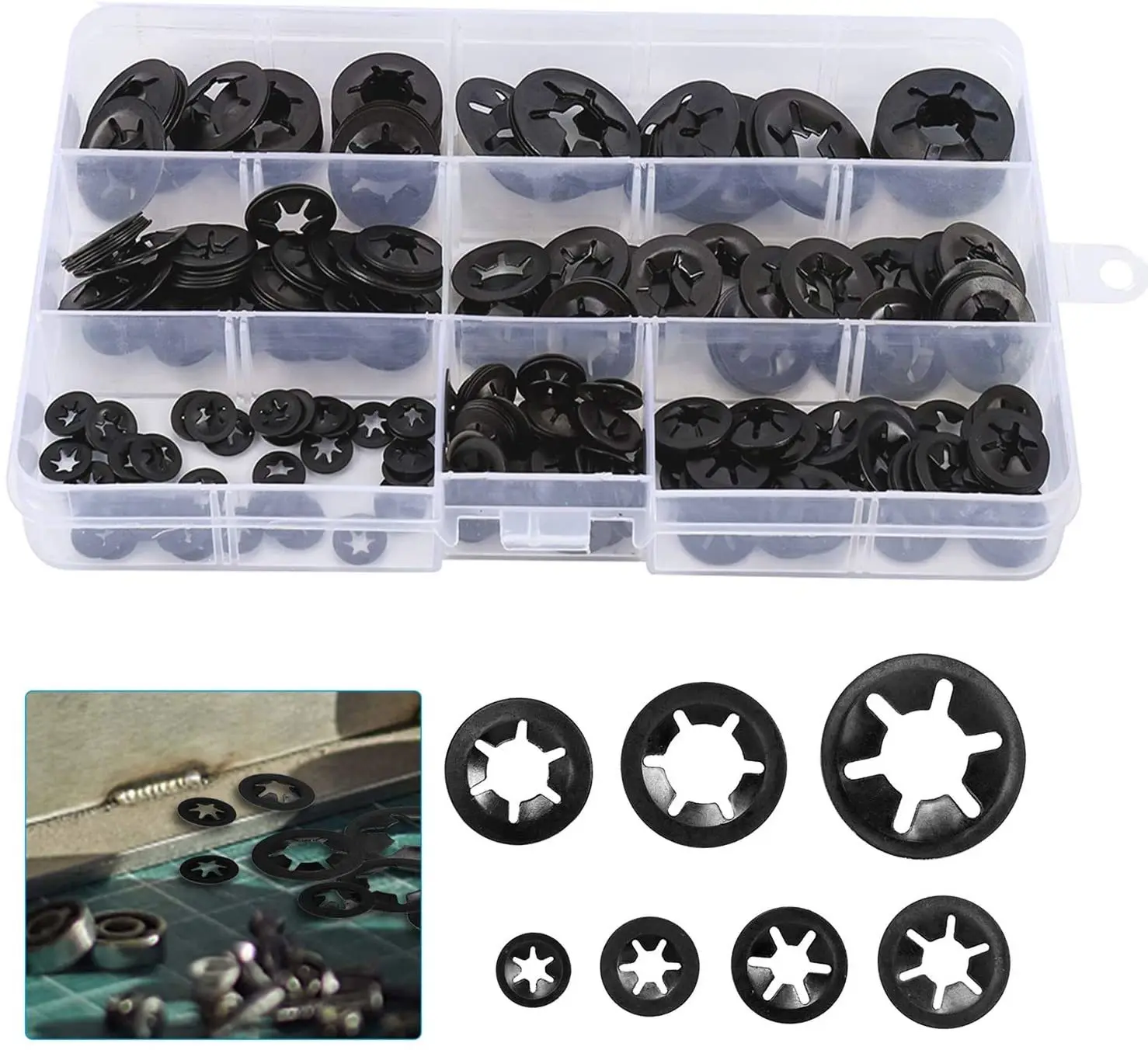260/320/280PCSM3-M12 Washer Inner Tooth Star Lock Push Lock Washer Speed Clip Fastener Kit Seal Ring Tool Hardware Accessor
260/320/280PCSM3-M12 Washer Inner Tooth Star Lock Push Lock Washer Speed Clip Fastener Kit Seal Ring Tool Hardware Accessor