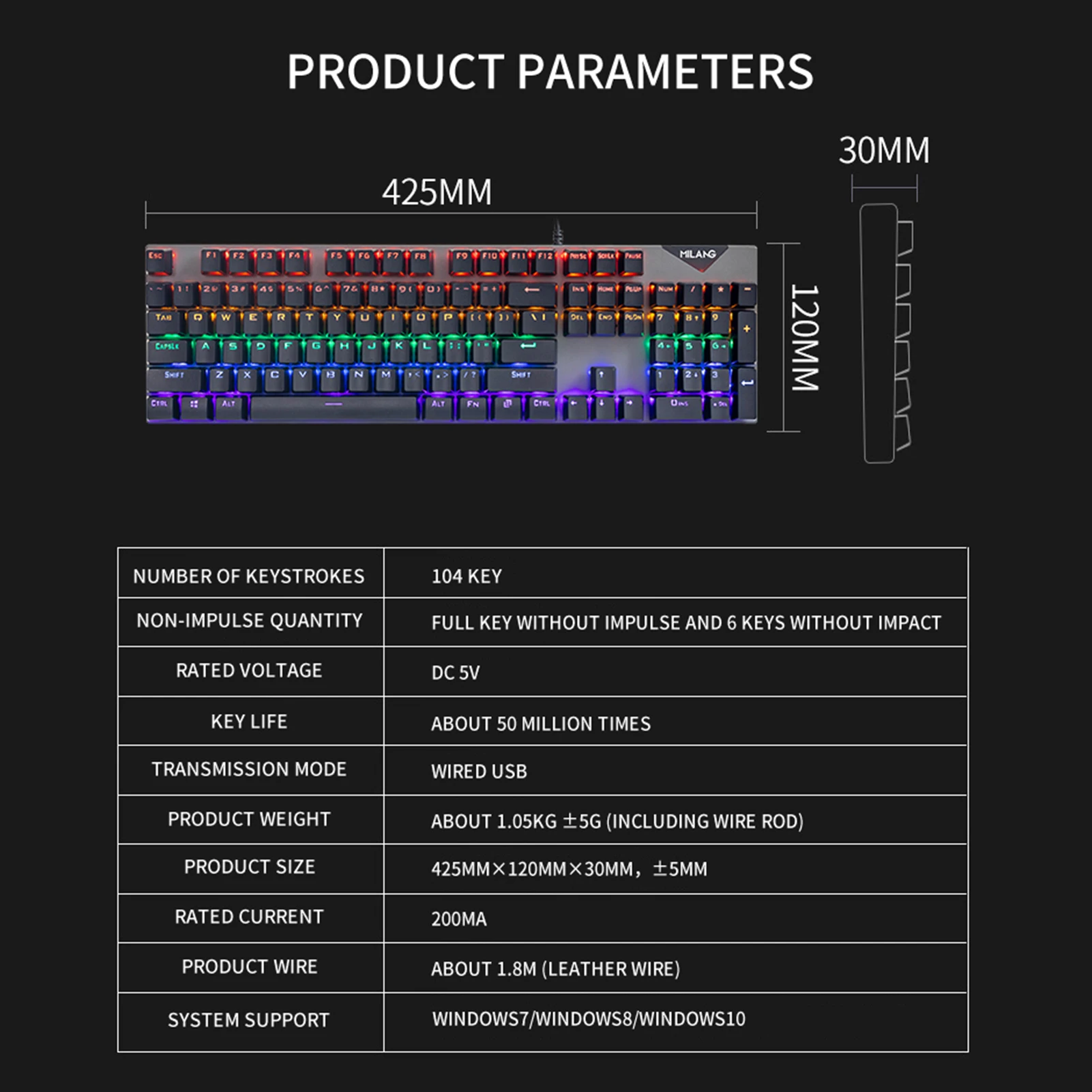 MK808 Gaming Keyboard Mechanical Feeling Backlit Keyboards Keycaps Keyboard Waterproof Computer Game Keyboards
MK808 Gaming Keyboard Mechanical Feeling Backlit Keyboards Keycaps Keyboard Waterproof Computer Game Keyboards