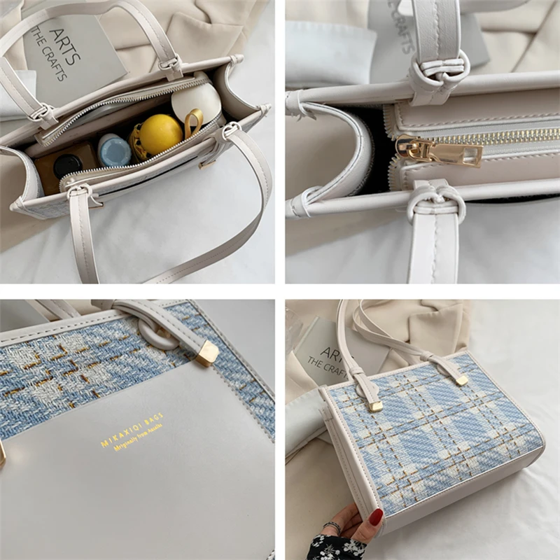 Elegant Design Plaid Woolen Cloth Shoulder Bags For Women Large Capacity Ladies Work Tote High Quality Purses And Handbags 2021
Elegant Design Plaid Woolen Cloth Shoulder Bags For Women Large Capacity Ladies Work Tote High Quality Purses And Handbags 2021