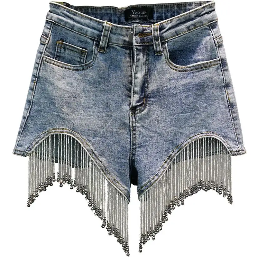2021 Summer New High Waist Pockets Rhinestone Tassel Denim shorts Women Fashion Trend Streetwear mujer shorts jeans w2523
2021 Summer New High Waist Pockets Rhinestone Tassel Denim shorts Women Fashion Trend Streetwear mujer shorts jeans w2523