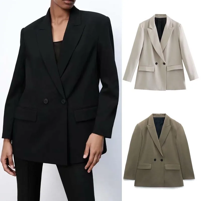 FAKUNTN Za Woman 2021 Loose Double-breasted Blazer Suit Collar Button 4-Color Suit women Jackets Suits Jacket Party Formal Wear
FAKUNTN Za Woman 2021 Loose Double-breasted Blazer Suit Collar Button 4-Color Suit women Jackets Suits Jacket Party Formal Wear