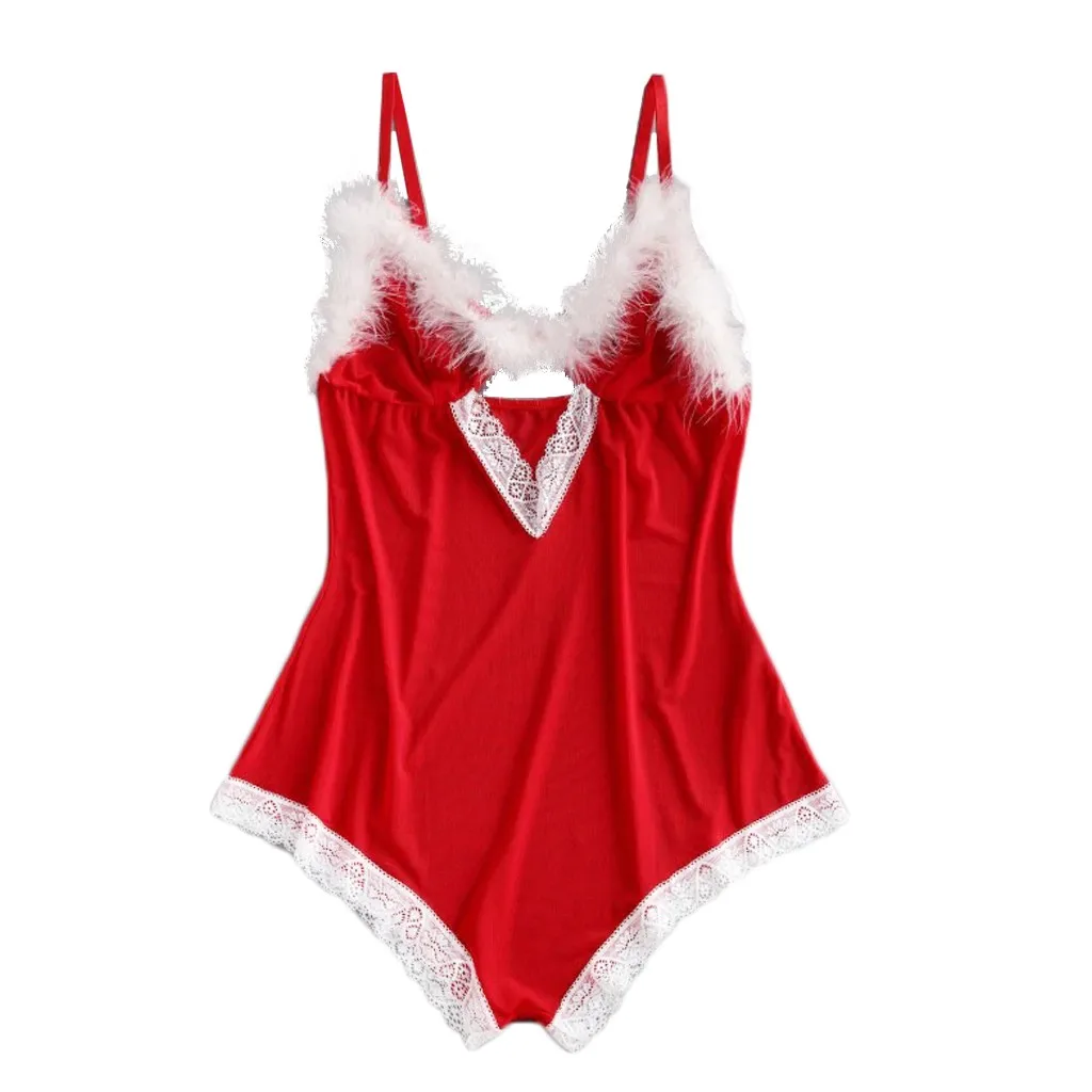 Christmas Hollow Lace Teddy Women Sexy Lingerie Erotic Baby Doll Sleepwear Women's Sexy Underwear Backless Porno Lenceria Mujer 
Christmas Hollow Lace Teddy Women Sexy Lingerie Erotic Baby Doll Sleepwear Women's Sexy Underwear Backless Porno Lenceria Mujer