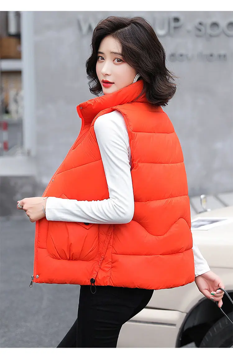 Beardon Autumn Winter Women Sleeveless Glossy Vest Warm Down Cotton Padded Vest Jacket Female Mandarin Collar Winter Waistcoat
Beardon Autumn Winter Women Sleeveless Glossy Vest Warm Down Cotton Padded Vest Jacket Female Mandarin Collar Winter Waistcoat