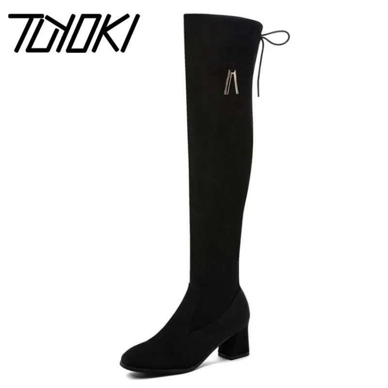 Tuyoki Plus Size 31-43 Women Over Knee Boots Thick Heel Round Toe Women Winter Long Boots Fashion Cool Women Shoes Footwear
Tuyoki Plus Size 31-43 Women Over Knee Boots Thick Heel Round Toe Women Winter Long Boots Fashion Cool Women Shoes Footwear