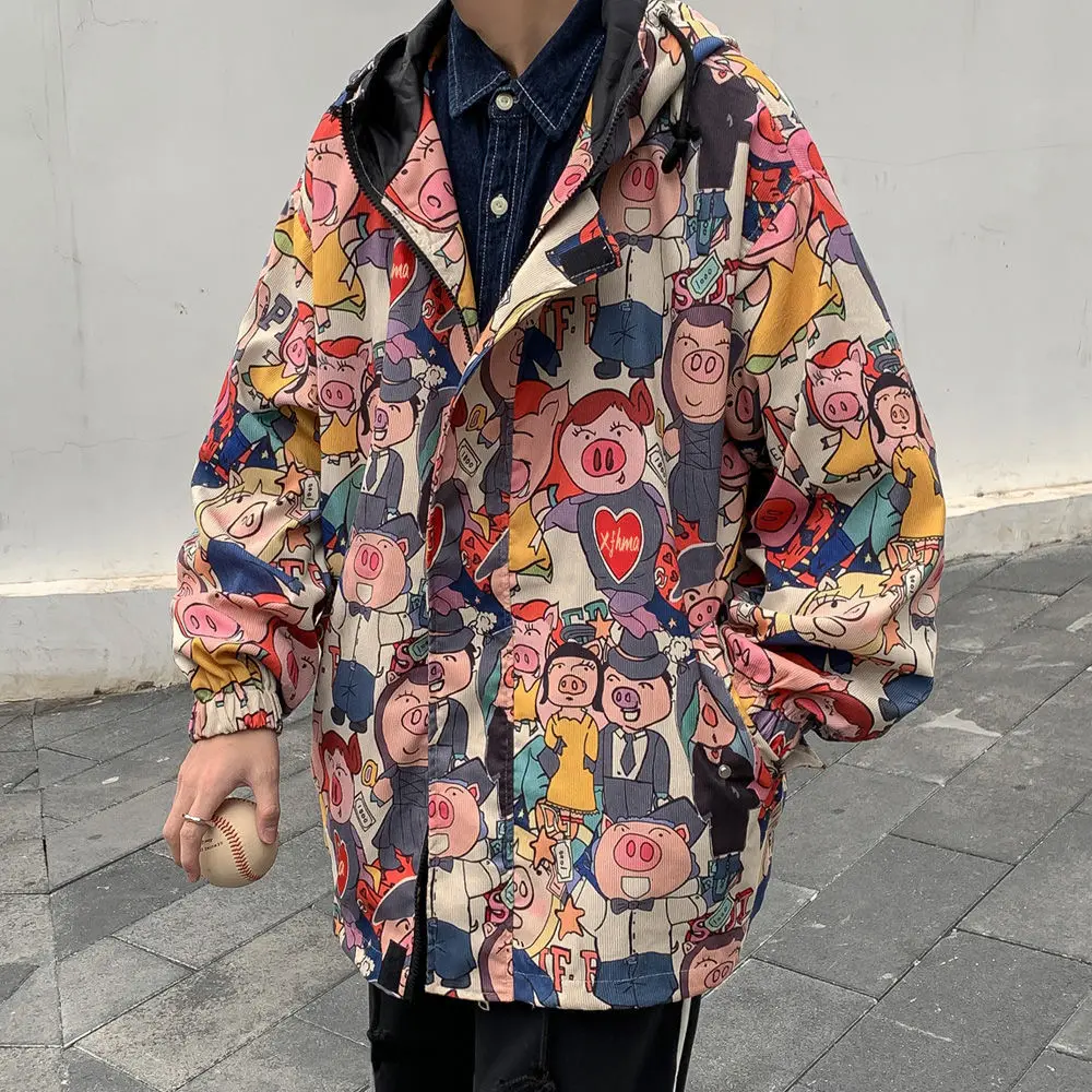 2021 New Spring Printed Cartoon Harajuku Hip Hop Loose Windbreaker Long Sleeve Zipper Brand Jacket Fashion Streetwear Clothes
2021 New Spring Printed Cartoon Harajuku Hip Hop Loose Windbreaker Long Sleeve Zipper Brand Jacket Fashion Streetwear Clothes