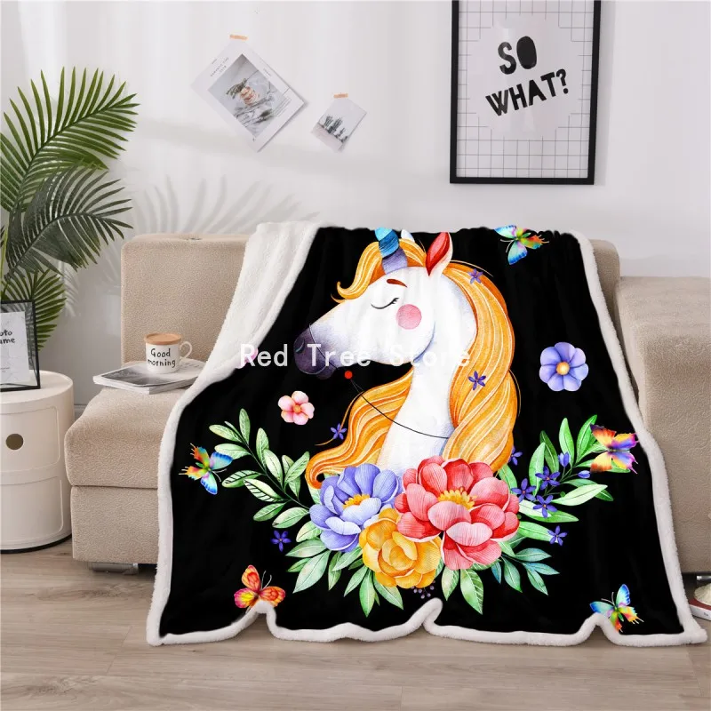 Unicorn 3D Printed Fleece Blanket for Beds Sofa Travel Thick Quilt Lovely Bedspread Sherpa Throw Blankets for Adults Kids Gift
Unicorn 3D Printed Fleece Blanket for Beds Sofa Travel Thick Quilt Lovely Bedspread Sherpa Throw Blankets for Adults Kids Gift