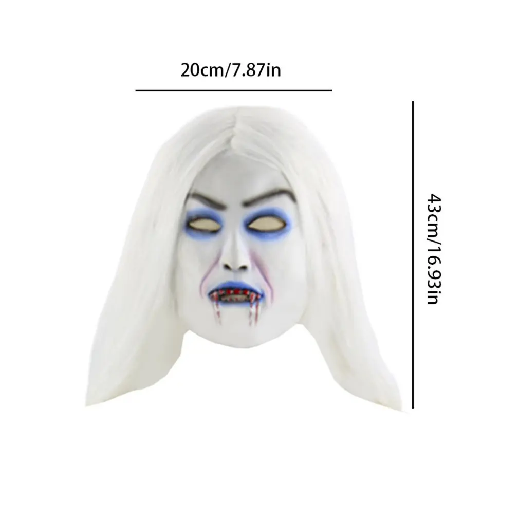 Hot Sale White-Haired Bleeding Witch Mask Halloween And Christmas Performance Props Latex Horror Funny Ghost Soft Mask Headgear
Hot Sale White-Haired Bleeding Witch Mask Halloween And Christmas Performance Props Latex Horror Funny Ghost Soft Mask Headgear