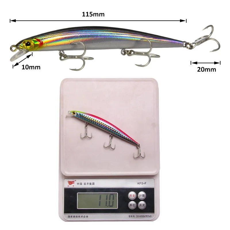 1PCS Popular Bearking Lures 11g 11.5cm Floating Wobblers Fishing Lure Minnow 3D Eyes Sinking Pike Fish Tackle Hard Crankbait
1PCS Popular Bearking Lures 11g 11.5cm Floating Wobblers Fishing Lure Minnow 3D Eyes Sinking Pike Fish Tackle Hard Crankbait