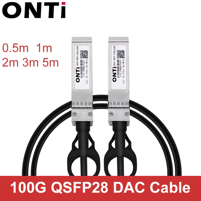 Кабель ONTi 100G QSFP28 DAC, 0,5 м, 1 м, 2 м, 3 м, 5 м, Пассивный медный кабель Twinax с прямым приводом 
Кабель ONTi 100G QSFP28 DAC, 0,5 м, 1 м, 2 м, 3 м, 5 м, Пассивный медный кабель Twinax с прямым приводом