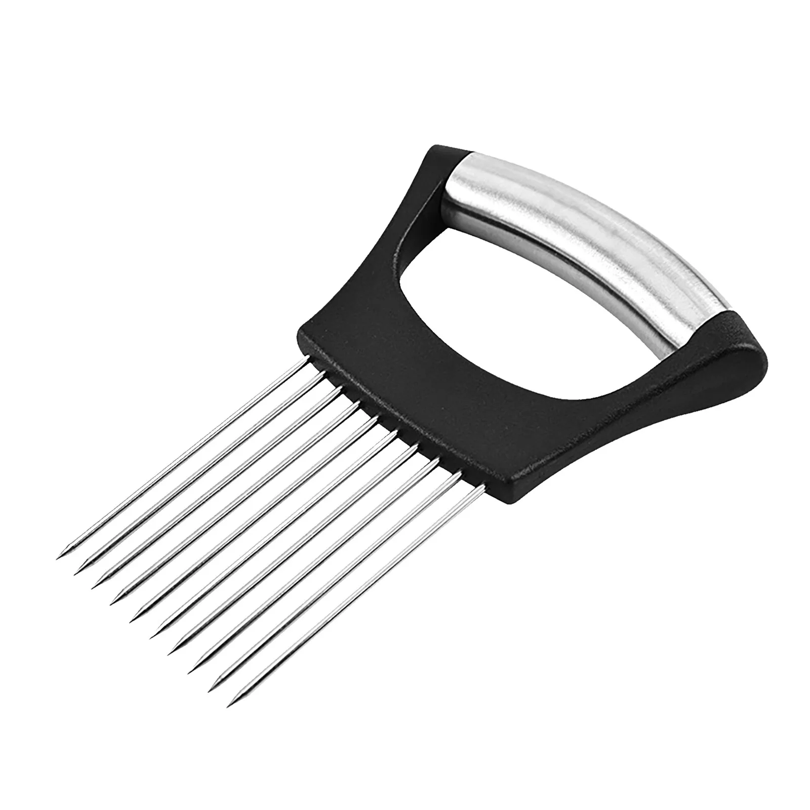 Food Slice Assistant Vegetable Holder Stainless Steel Onion Cutter Onion Chop Fruit Vegetables Cutter Slicer Tomato Cutter Knife
Food Slice Assistant Vegetable Holder Stainless Steel Onion Cutter Onion Chop Fruit Vegetables Cutter Slicer Tomato Cutter Knife