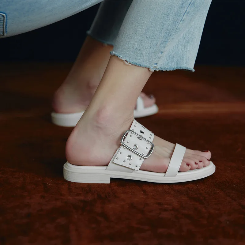 ASUMER 2020 top quality genuine leather shoes women slipper rivet buckle comfortable summer casual shoes ladies flat slipper
ASUMER 2020 top quality genuine leather shoes women slipper rivet buckle comfortable summer casual shoes ladies flat slipper
