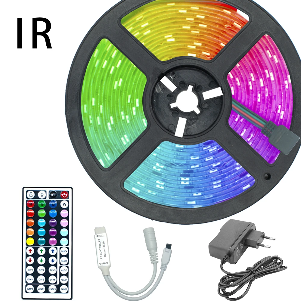 LED Strips Lights RGB 2835 DC 12V 7.5M EU Plug Infrared Remote Diode Flexible Decor Background Decoration Remote Control+Adapter
LED Strips Lights RGB 2835 DC 12V 7.5M EU Plug Infrared Remote Diode Flexible Decor Background Decoration Remote Control+Adapter