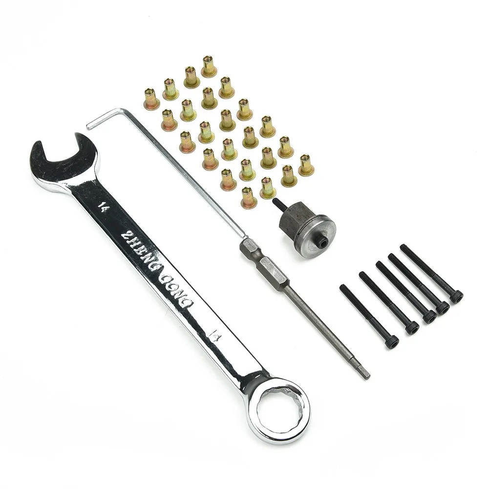 109PCS Electric Rivet M3 Nuts Wrench Set Tool Kit Hand Hex Nut Manual W/Spanner For Sheet Metal, Plastic And Fiberglass
109PCS Electric Rivet M3 Nuts Wrench Set Tool Kit Hand Hex Nut Manual W/Spanner For Sheet Metal, Plastic And Fiberglass