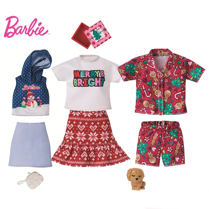 Barbie Dolls Clothes Cute Wardrobe Festival Fashion Combination Girl Party Princess Dress Up Skirt Sweater Accessories Set Toys
Barbie Dolls Clothes Cute Wardrobe Festival Fashion Combination Girl Party Princess Dress Up Skirt Sweater Accessories Set Toys