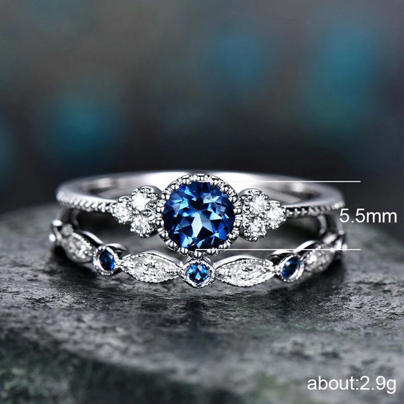 2Pcs/lot Simple Finger Rings Set Fashion Crystal Ring for Women Wedding Bands Eternity Crystals Exquisite Rings Jewelry Gift
2Pcs/lot Simple Finger Rings Set Fashion Crystal Ring for Women Wedding Bands Eternity Crystals Exquisite Rings Jewelry Gift