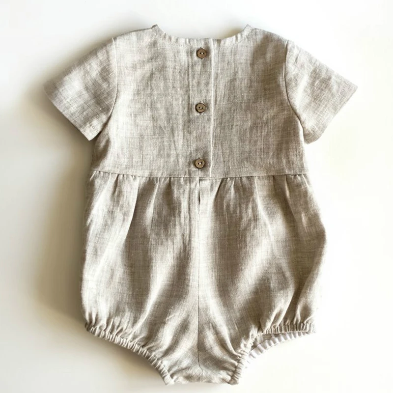 Korean Style Summer Toddler Baby Boys Girl Romper Cotton Short Sleeve Cotton Linen Infant Baby Girls Boys Jump suit
Korean Style Summer Toddler Baby Boys Girl Romper Cotton Short Sleeve Cotton Linen Infant Baby Girls Boys Jump suit