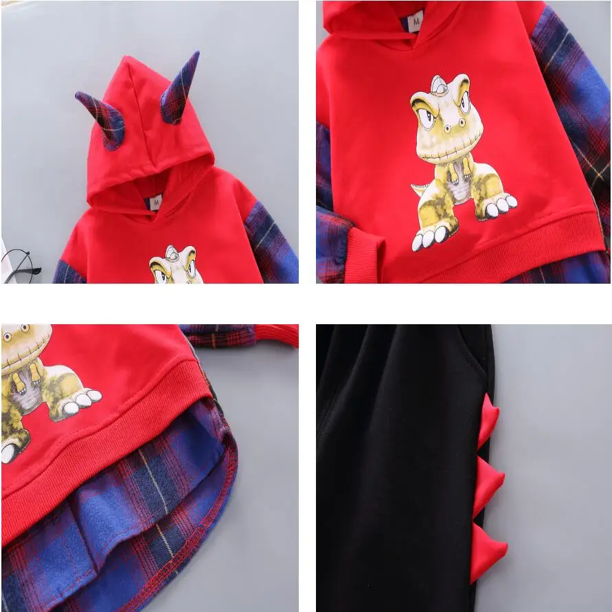 Children's Clothing Boys Suits Dinosaur Hooded Coat + Pants 2pcs set Baby Boys Clothes Autumn Kids Casual Sport Outwear
Children's Clothing Boys Suits Dinosaur Hooded Coat + Pants 2pcs set Baby Boys Clothes Autumn Kids Casual Sport Outwear