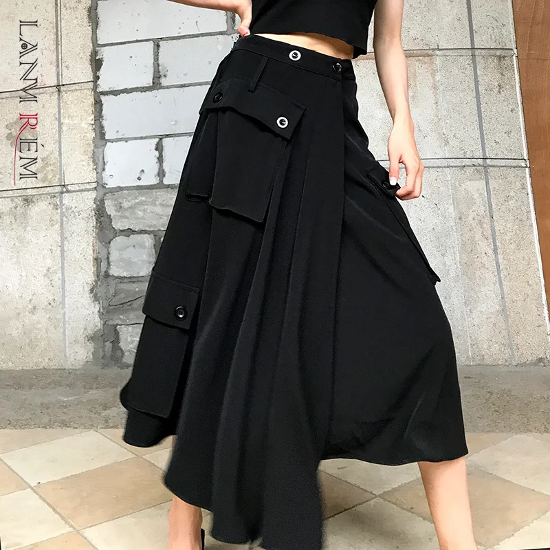 LANMREM High Waist Irregular Black Skirts For Women Fold Loose Fashion Skirts With Pockets 2022 Spring 2D1330
LANMREM High Waist Irregular Black Skirts For Women Fold Loose Fashion Skirts With Pockets 2022 Spring 2D1330