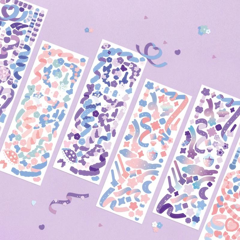 Korean Ins Color Belt Sticker Pink Purple Ribbon Small Card Scrapbook Decoration Decoration Paste Photo DIY Material Stationery
Korean Ins Color Belt Sticker Pink Purple Ribbon Small Card Scrapbook Decoration Decoration Paste Photo DIY Material Stationery