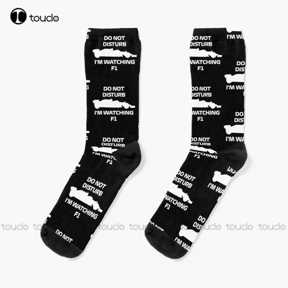 

Do Not Disturb I Am Watching Formula Socks Women Socks Personalized Custom Unisex Adult Teen Youth Socks 360° Digital Print