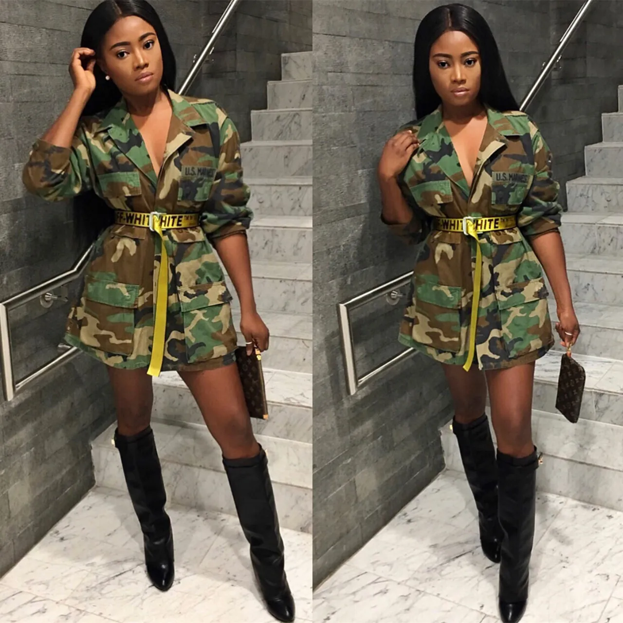 Woman Jacket Camouflage Long Sleeve Pocket Coat Women Spring Fall 2020 Women LOOSE Jackets Casual Outwear Long Coat Clothing
Woman Jacket Camouflage Long Sleeve Pocket Coat Women Spring Fall 2020 Women LOOSE Jackets Casual Outwear Long Coat Clothing
