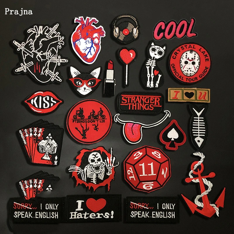 Prajna Punk Heart Patch Embroidered Patches For Clothing Iron On Patches On Clothes Skull Patch DIY Apparel Applique Decoration
Prajna Punk Heart Patch Embroidered Patches For Clothing Iron On Patches On Clothes Skull Patch DIY Apparel Applique Decoration