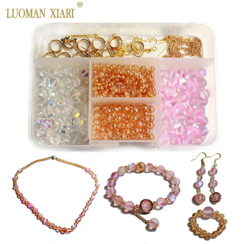 381 PCS Beads Kits Round Crystal Beads Sets Jewelry Accessory Charms Elastic String Diy Necklace Earrings Handmake Craft Making
381 PCS Beads Kits Round Crystal Beads Sets Jewelry Accessory Charms Elastic String Diy Necklace Earrings Handmake Craft Making