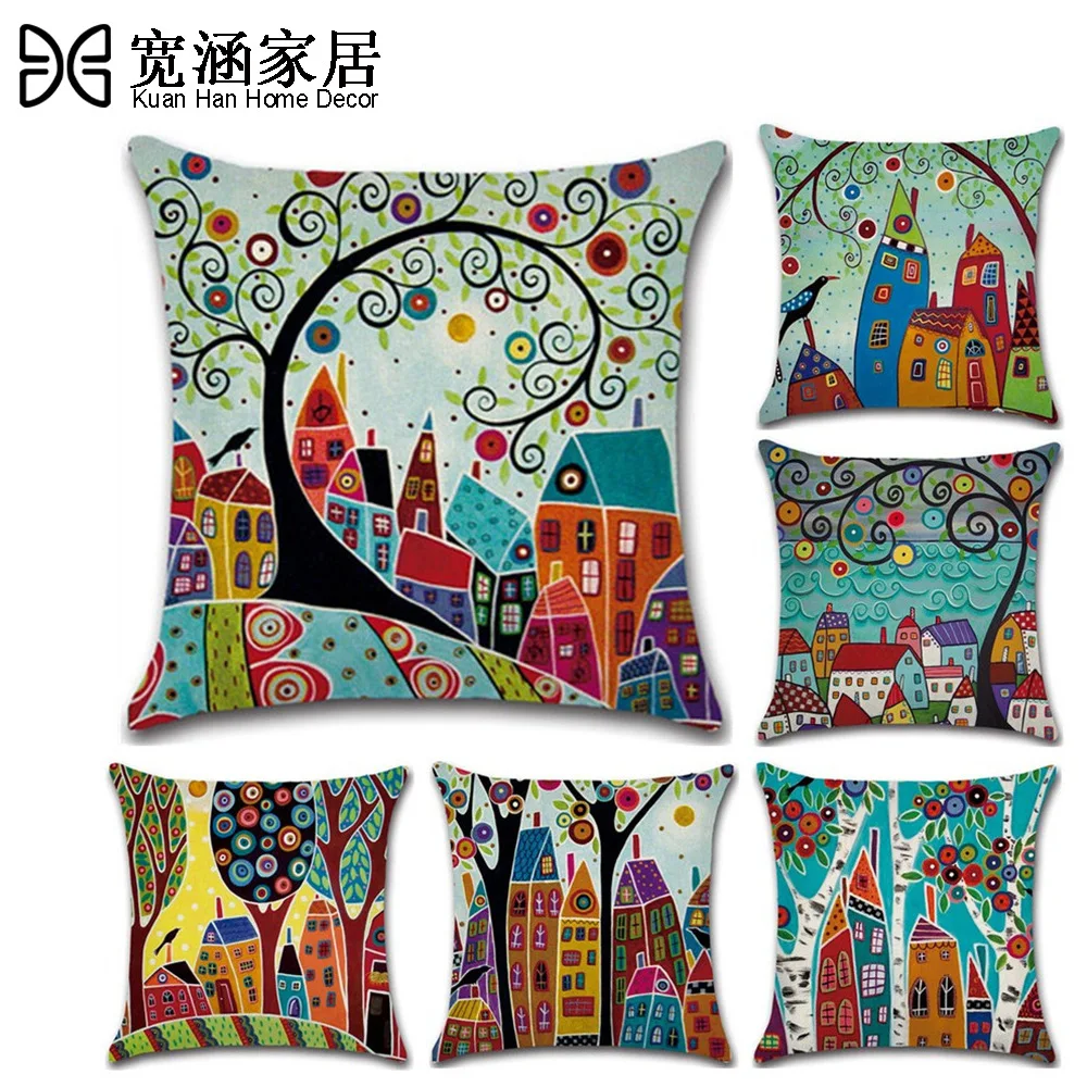 3D Retro Oil Painting Casual Cushion Cover Linen Pillow Case Hand Drawn Cartoon Rural Home Party Decor Couch Chair Pillowcase
3D Retro Oil Painting Casual Cushion Cover Linen Pillow Case Hand Drawn Cartoon Rural Home Party Decor Couch Chair Pillowcase