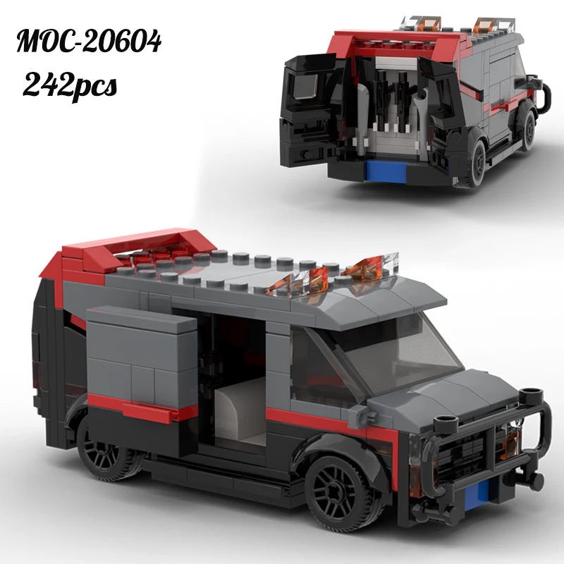 MOC Police Car ATeam GMC Vandura building block set simulation transport vehicle model creative diy educational children toy
MOC Police Car ATeam GMC Vandura building block set simulation transport vehicle model creative diy educational children toy
