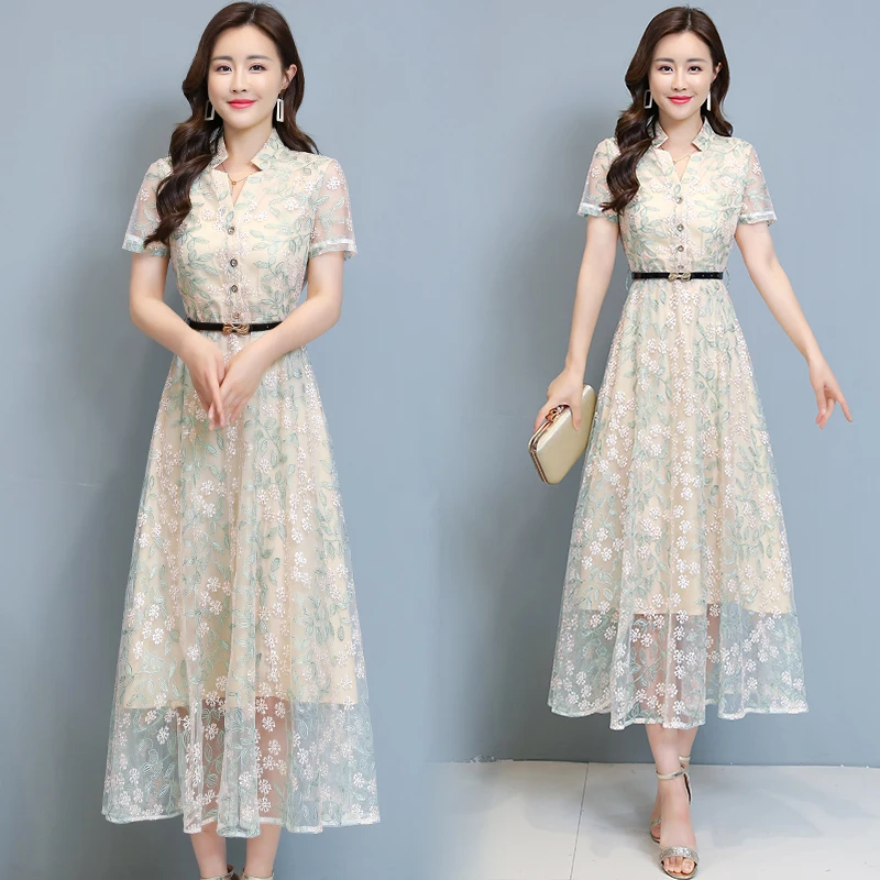 Summer Plus Size Vintage Maxi Dress Women Elegant Party Casual mesh Midi Vestidos 2022 Bodycon Sexy Lace Embroidery Floral Dress
Summer Plus Size Vintage Maxi Dress Women Elegant Party Casual mesh Midi Vestidos 2022 Bodycon Sexy Lace Embroidery Floral Dress