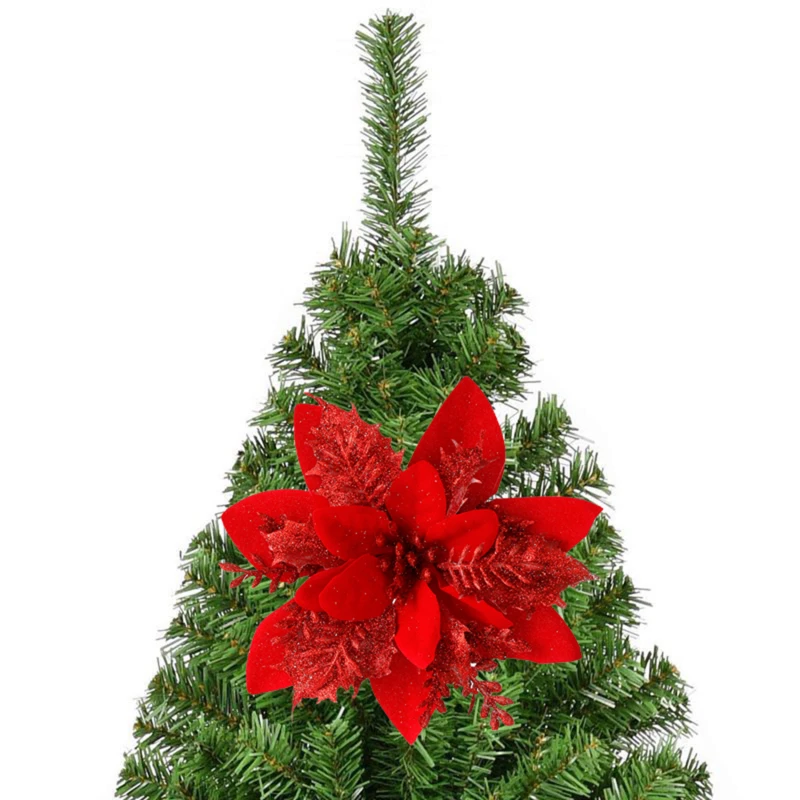 10pcs Artificial Christmas Flowers Glitter Fake Flowers Merry Christmas Tree Decoration Home DIY Xmas Gift Ornament Navidad 2020
10pcs Artificial Christmas Flowers Glitter Fake Flowers Merry Christmas Tree Decoration Home DIY Xmas Gift Ornament Navidad 2020