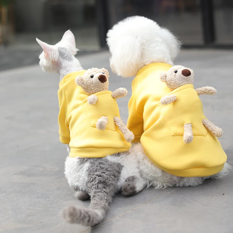 Lovely Bear Decorative Pet Clothes for Small Dogs Detachable Chihuhua Winter Dog Clothes Pet Accessories Sphinxes Cat Hoodies
Lovely Bear Decorative Pet Clothes for Small Dogs Detachable Chihuhua Winter Dog Clothes Pet Accessories Sphinxes Cat Hoodies