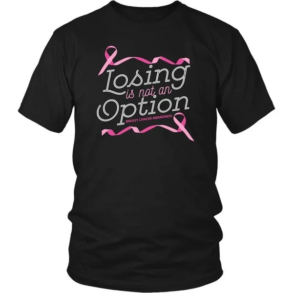 Losing is Not an Option Breast Cancer Awareness Gift Unisex T-Shirt O-Neck short sleeved T shirt summer fashion loose funny tee
Losing is Not an Option Breast Cancer Awareness Gift Unisex T-Shirt O-Neck short sleeved T shirt summer fashion loose funny tee