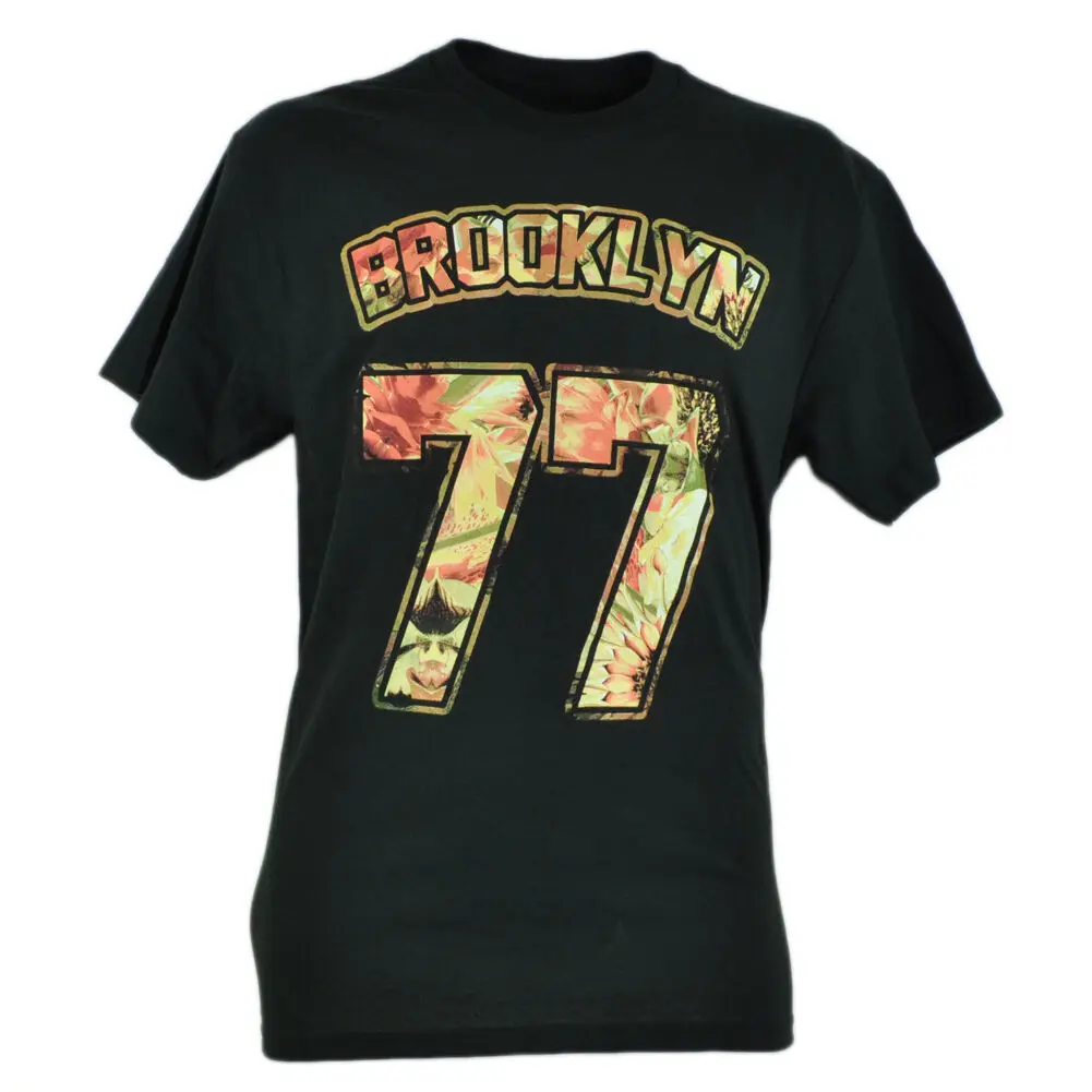 Черная футболка с цветочным принтом Brooklyn 77 Нью Йорк показать оригинальное название|Мужские футболки| |