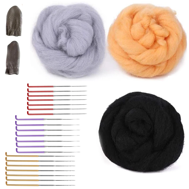 KAOBUY 25PCS Needle Felting Starter Kit With 3 Colors Wool Roving For Needle Felting(30g/Color), Felting Supplies
KAOBUY 25PCS Needle Felting Starter Kit With 3 Colors Wool Roving For Needle Felting(30g/Color), Felting Supplies