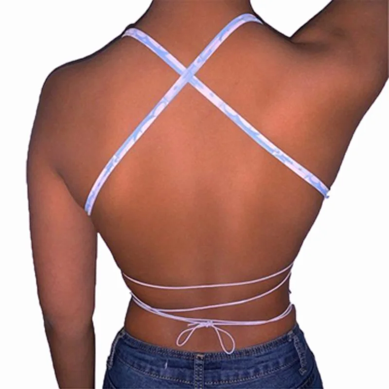 Women Sleeveless Vest Letter Printed Vest Minimalist Backless Bandage Camisole Summer Harajuku Streetwear Tank Top Female 
Women Sleeveless Vest Letter Printed Vest Minimalist Backless Bandage Camisole Summer Harajuku Streetwear Tank Top Female