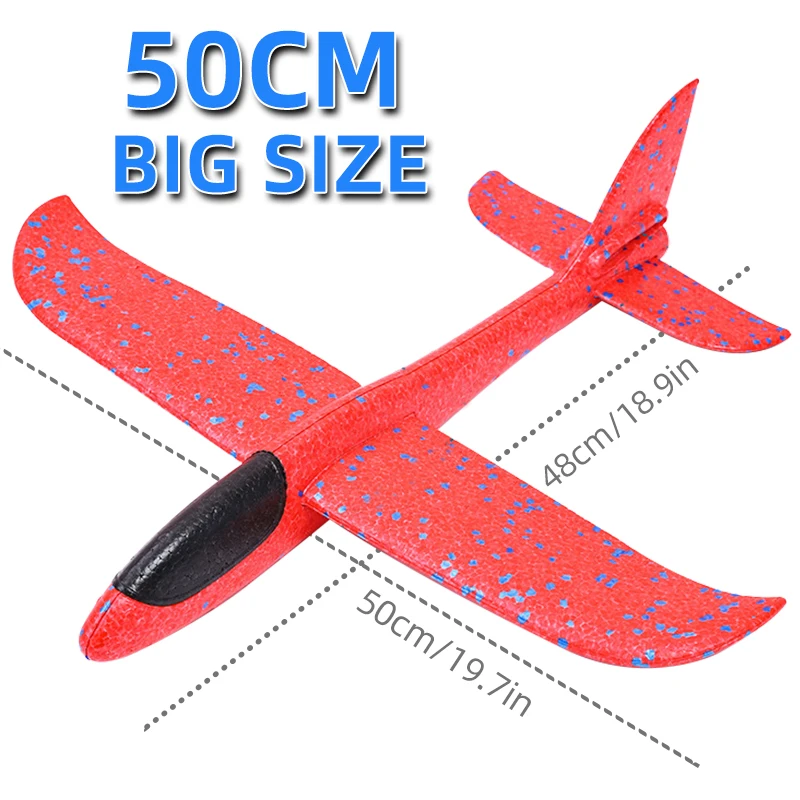 Big Foam Plane Glider Hand Throw Airplane Light Inertial Circle Model Aircraft Outdoor Launch Kids Toys for Children Boys Gift
Big Foam Plane Glider Hand Throw Airplane Light Inertial Circle Model Aircraft Outdoor Launch Kids Toys for Children Boys Gift